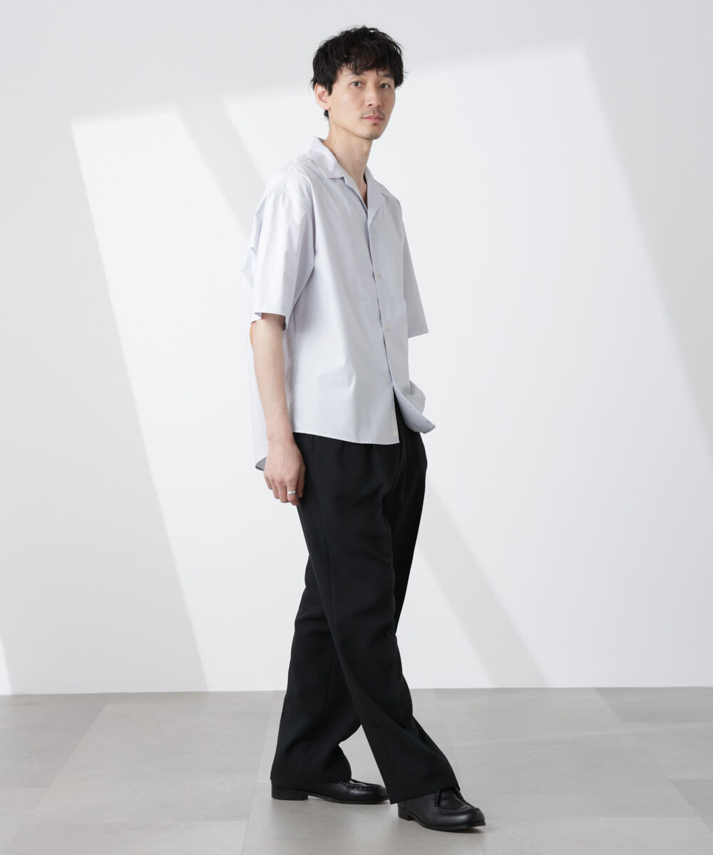 nano･universe「「大人のワイドシャツ」オープンカラー 半袖」|シャツ・ブラウス|