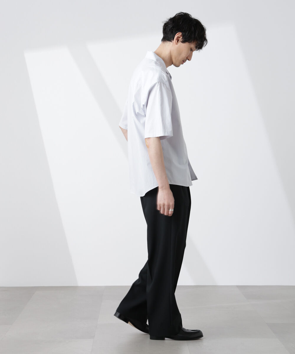 nano･universe「「大人のワイドシャツ」オープンカラー 半袖」|シャツ・ブラウス|