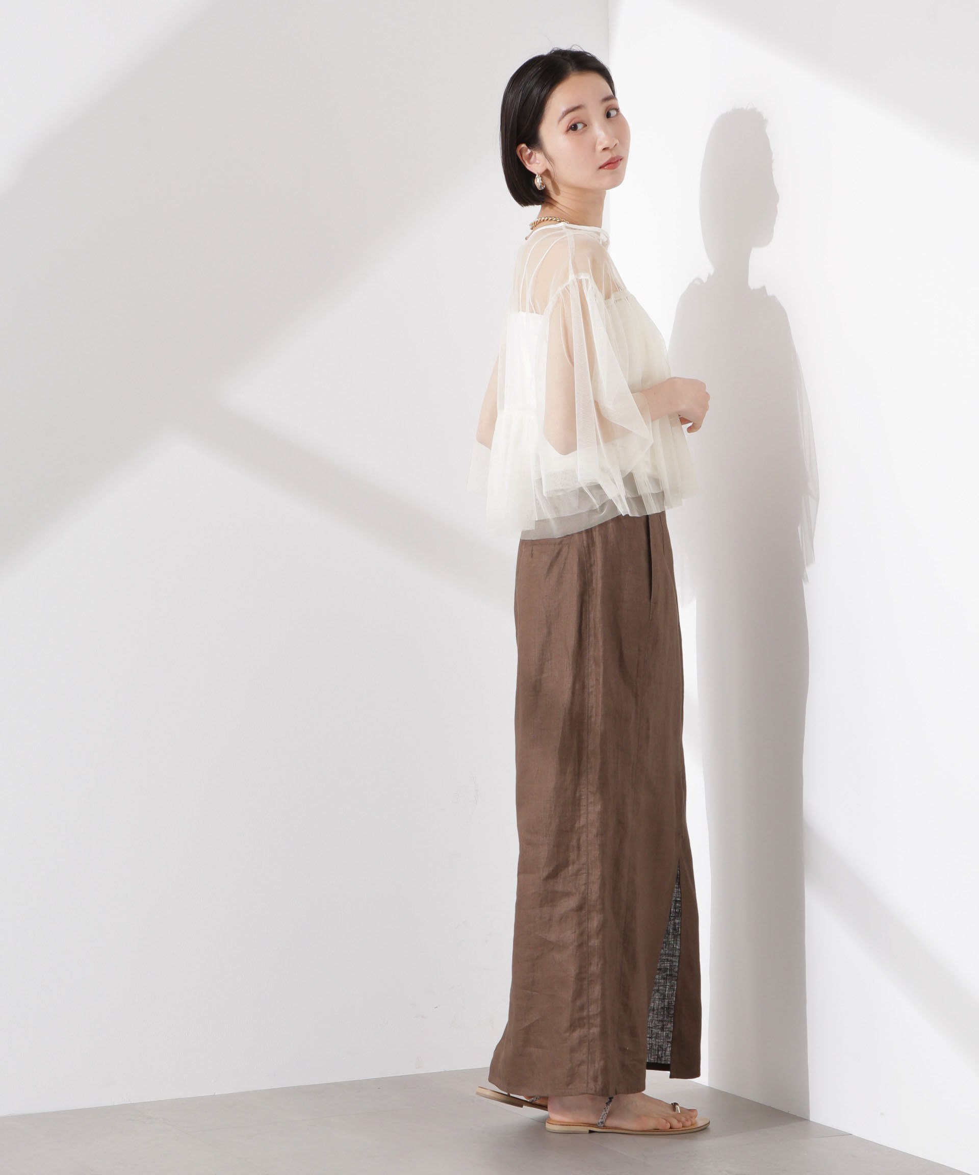 nano･universe「チュールティアードブラウス」|シャツ・ブラウス|