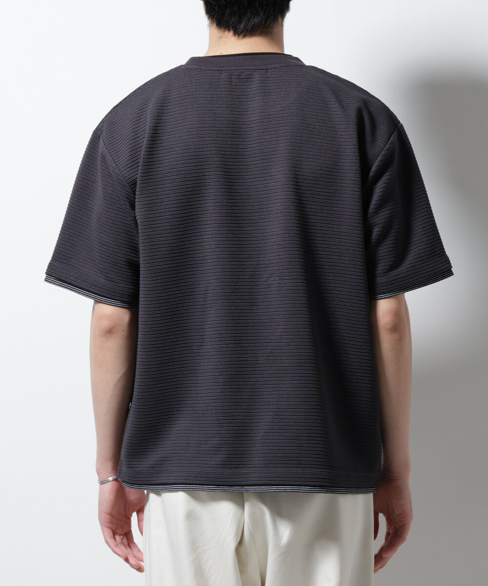 nano･universe「ガーターフェイクレイヤードTシャツ 半袖」|Tシャツ・カットソー|