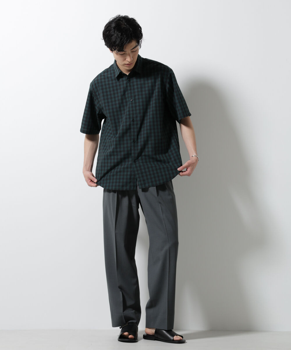 nano･universe「オリジナルギンガムシャツ 半袖」|シャツ・ブラウス|