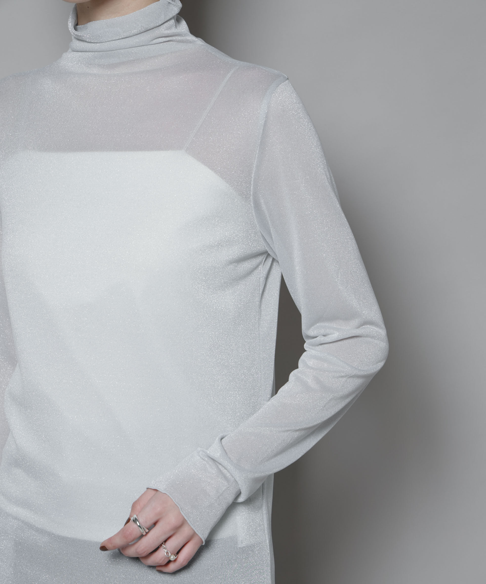 nano･universe「ラメシアータートルカットトップス」|Tシャツ・カットソー|