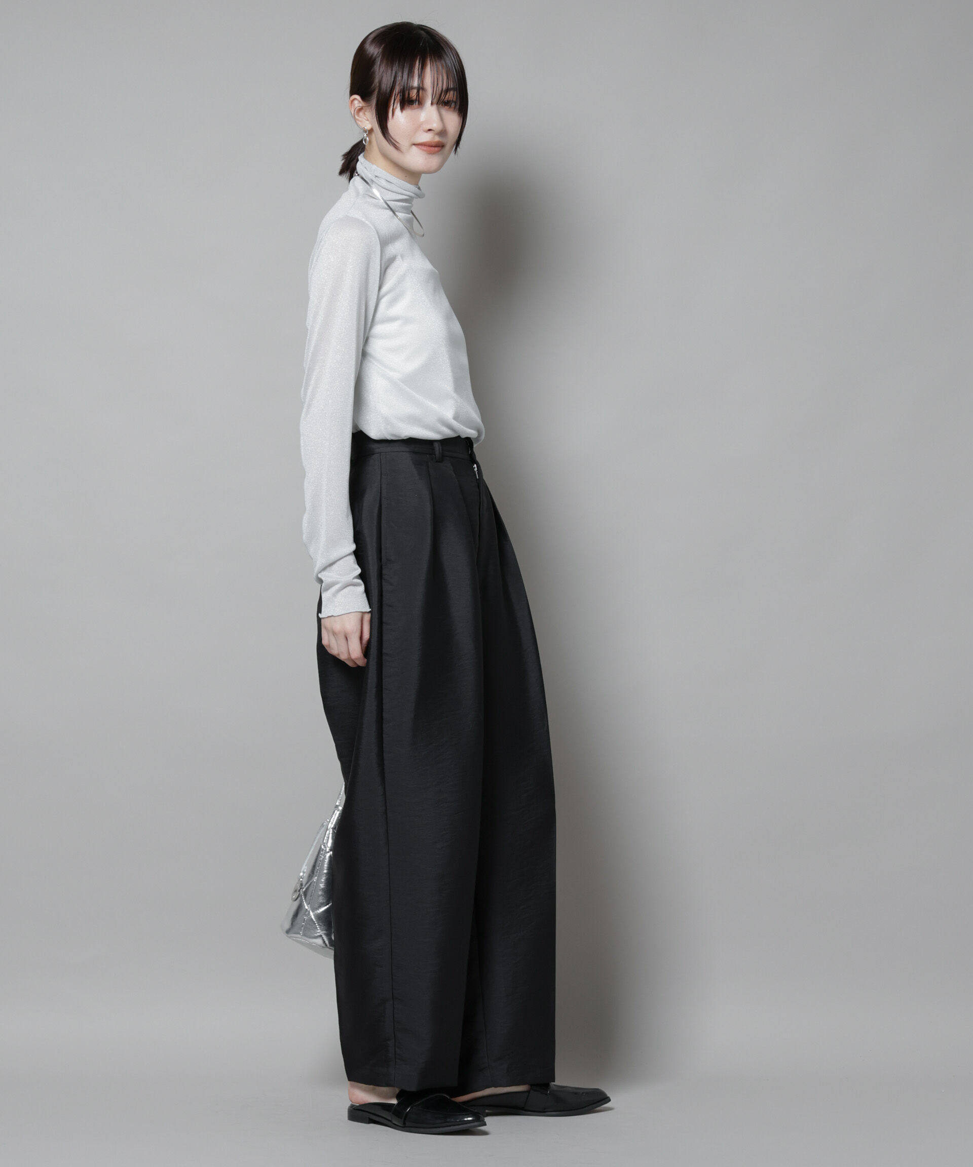 nano･universe「ラメシアータートルカットトップス」|Tシャツ・カットソー|