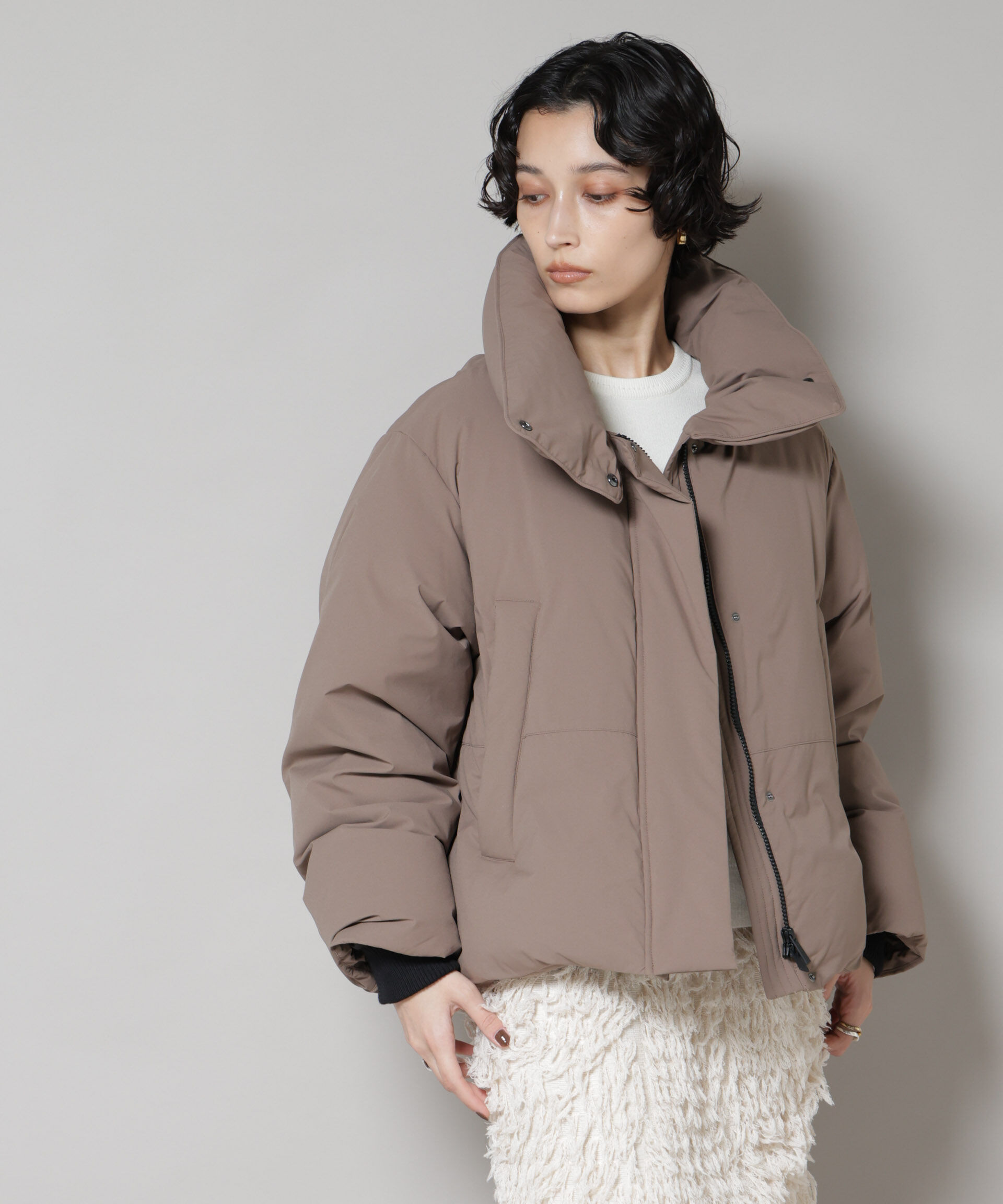 nano･universe「「西川ダウン(R)」ソロテックスショートダウン」|ダウン|モカ3