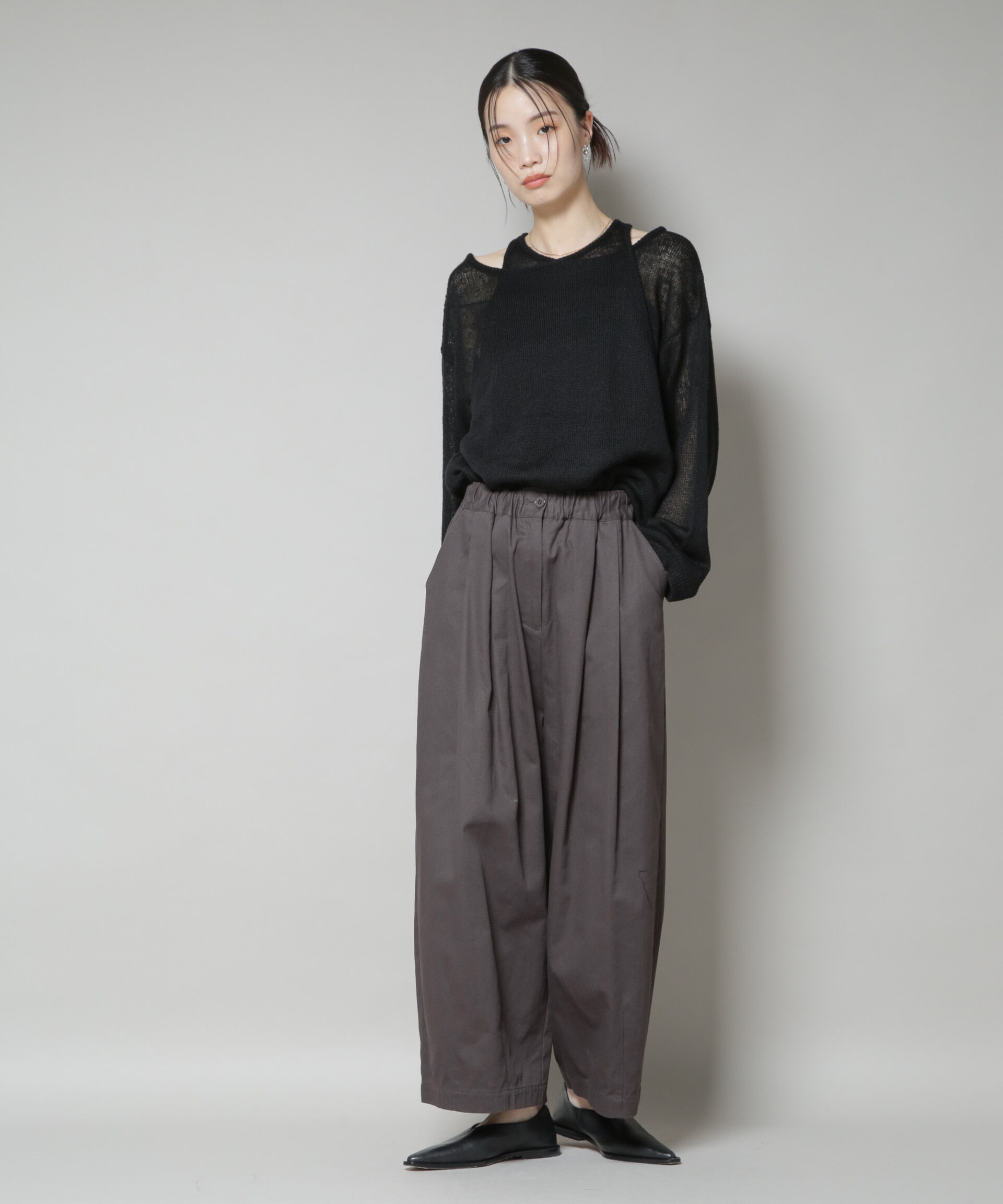 nano･universe「アメスリレイヤードデザインニット」|ニット・セーター|