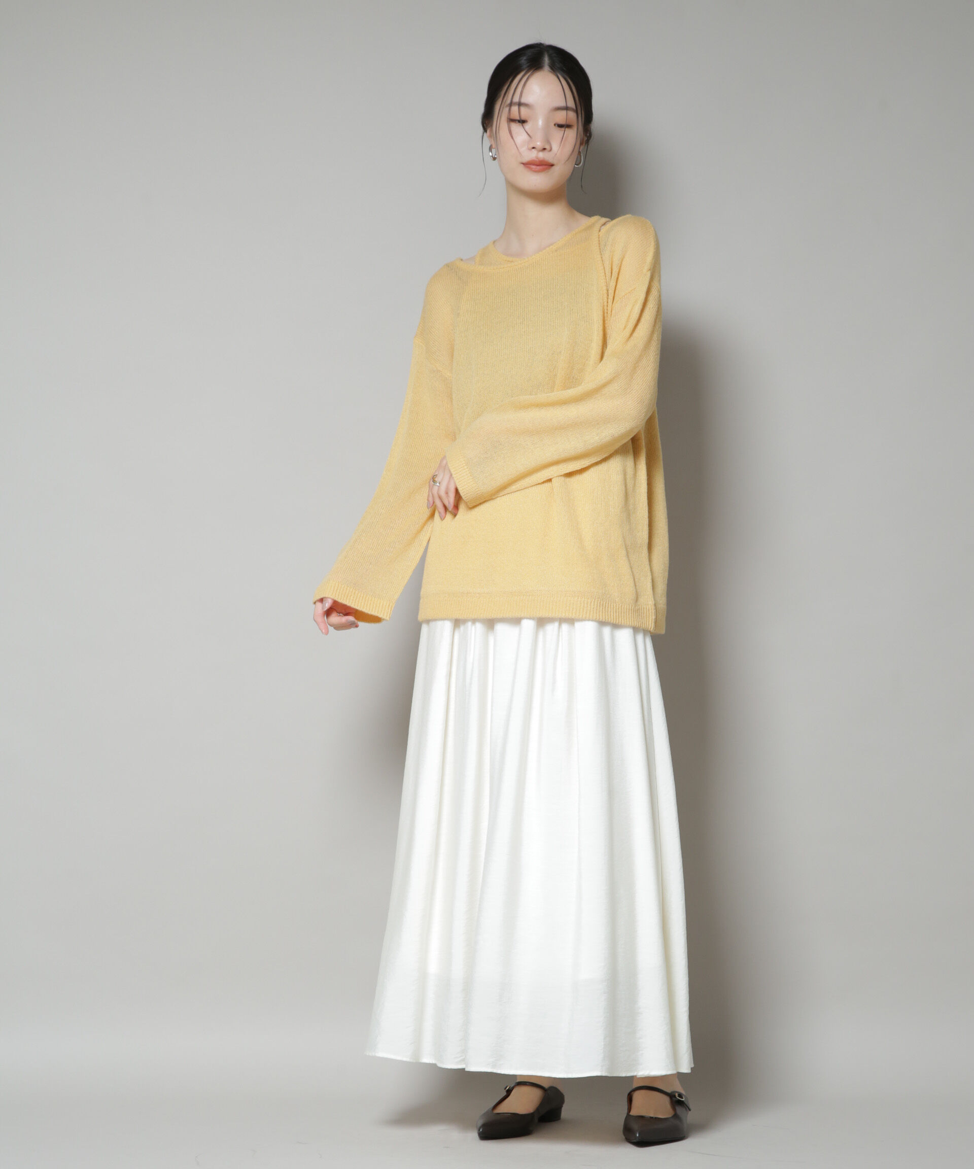 nano･universe「アメスリレイヤードデザインニット」|ニット・セーター|