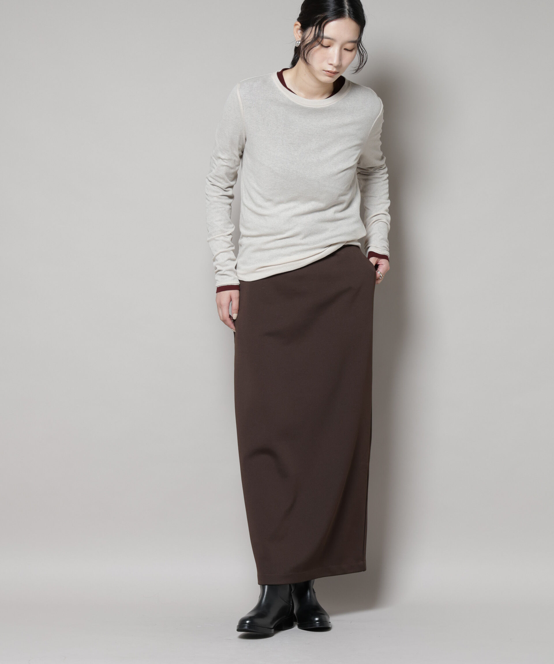 nano･universe「「MC」coveross(R)フリースボンディングスカート(セットアップ可)」|スカート|