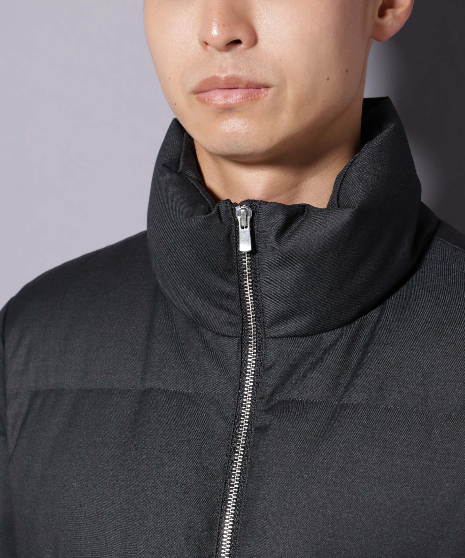 nano･universe「DELEGANTE エアリーサキソニー／グレンチェックTAIONダウンジャケット」|ダウン|