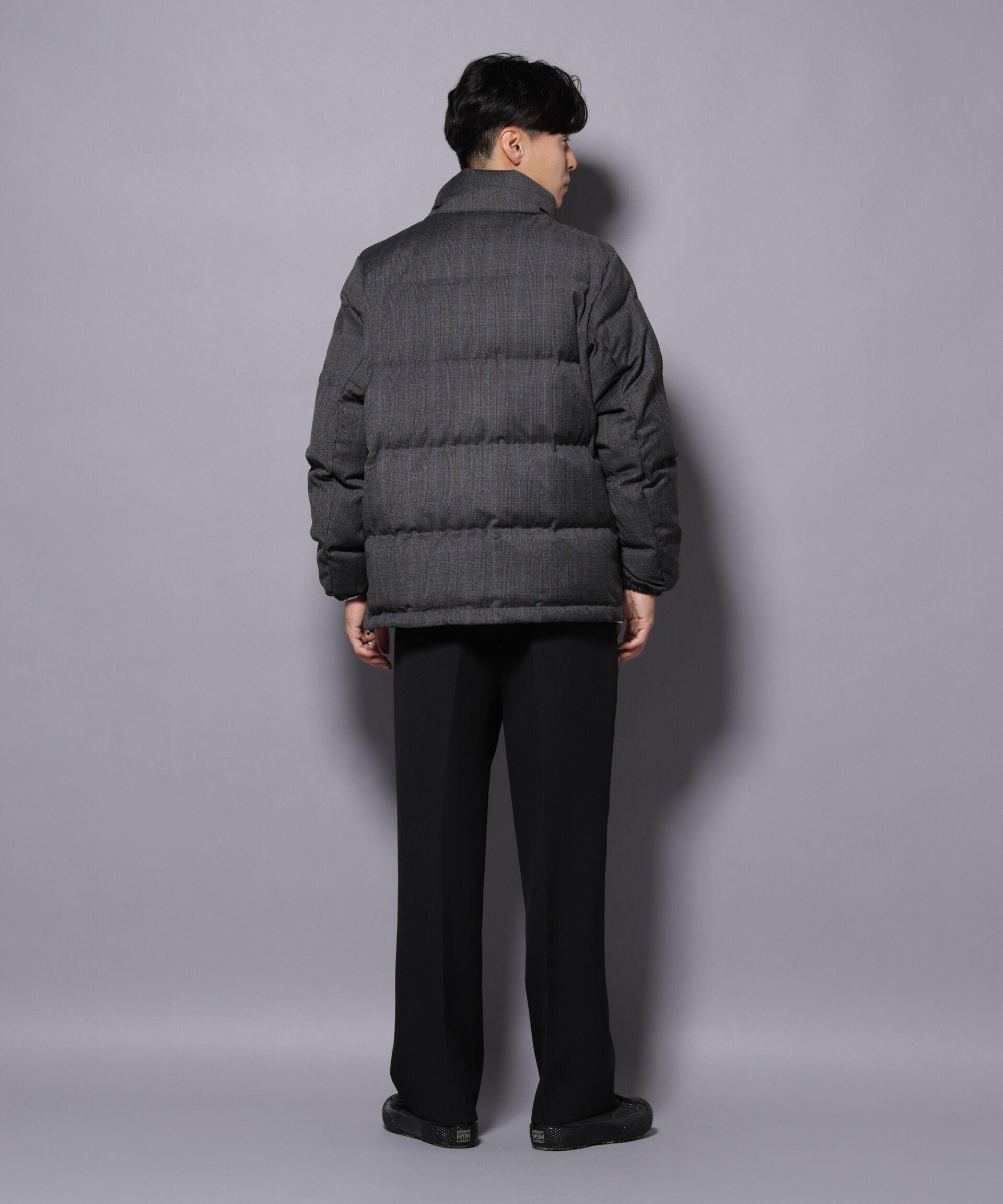 nano･universe「DELEGANTE エアリーサキソニー／グレンチェックTAIONダウンジャケット」|ダウン|