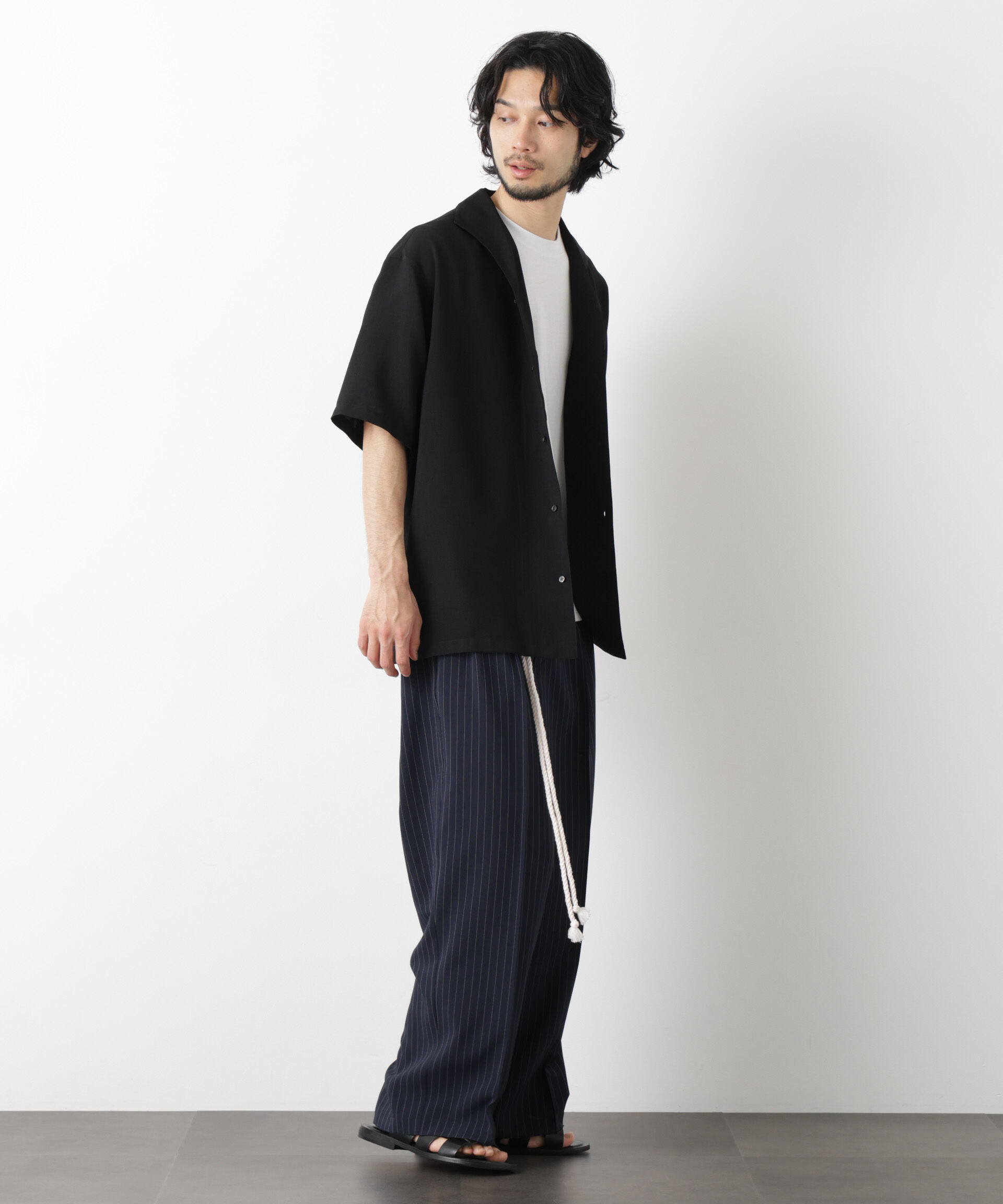 nano･universe「「メランジドライ」イタリアンカラーシャツ(セットアップ可)」|シャツ・ブラウス|