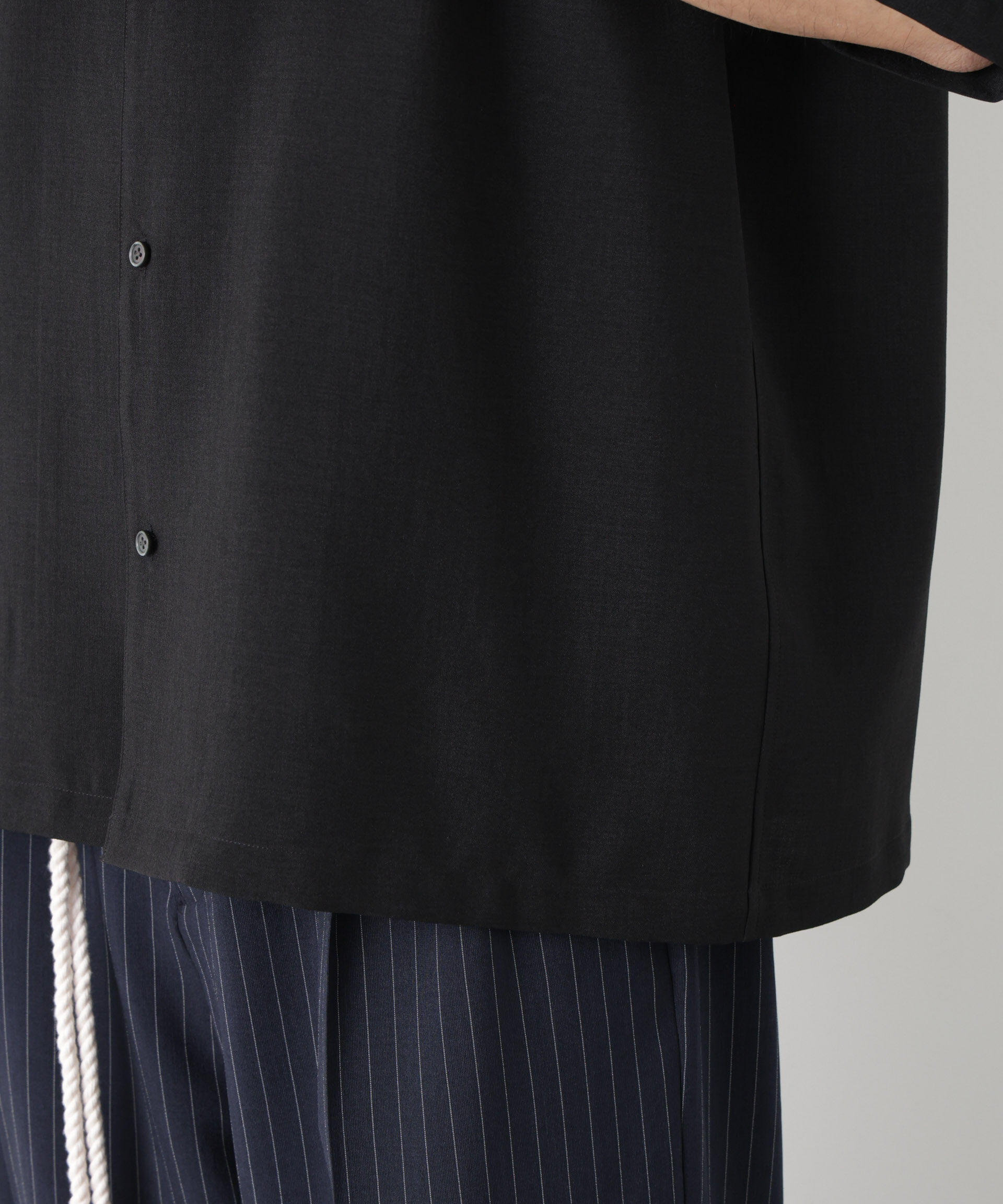 nano･universe「「メランジドライ」イタリアンカラーシャツ(セットアップ可)」|シャツ・ブラウス|