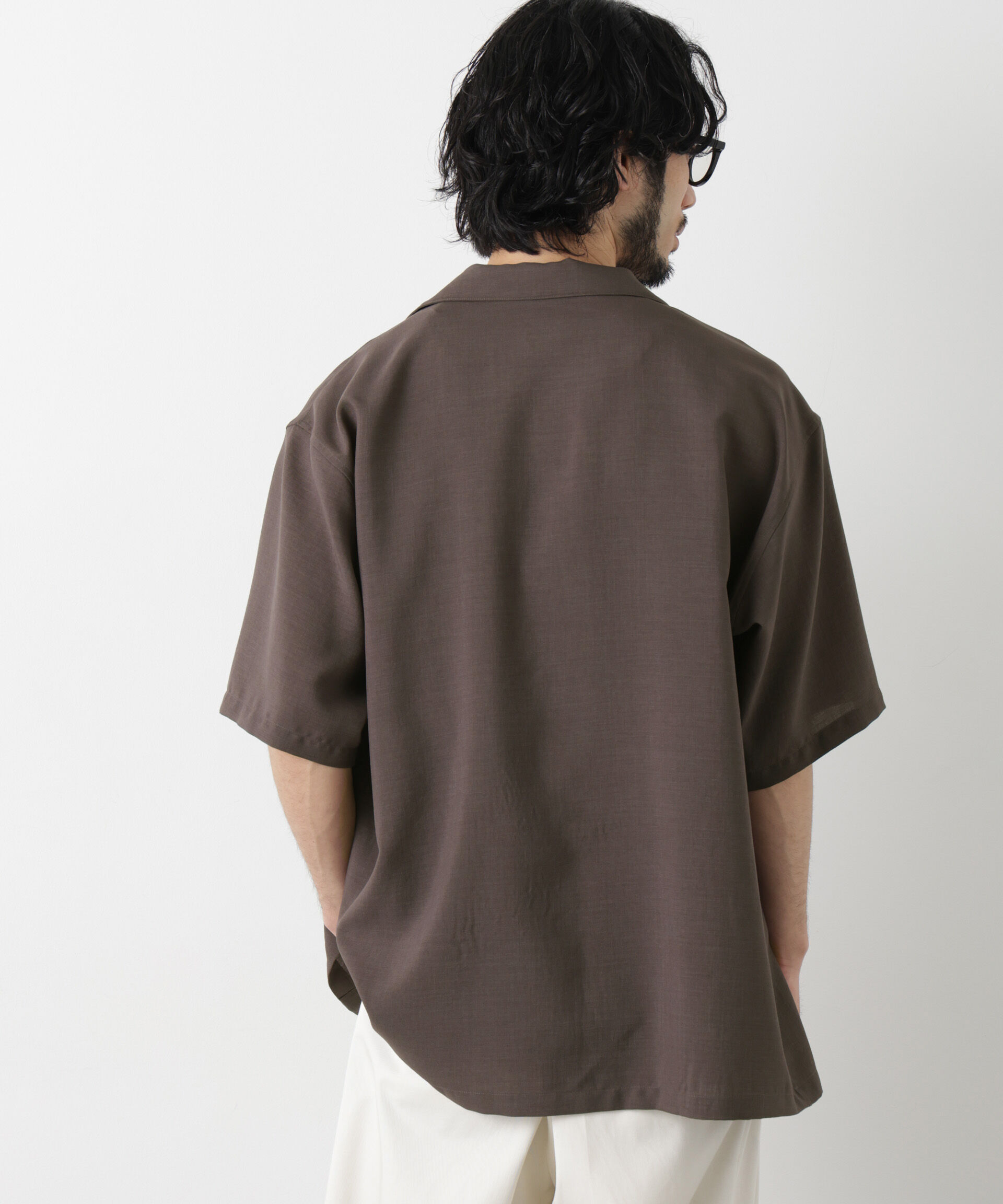 nano･universe「「メランジドライ」イタリアンカラーシャツ(セットアップ可)」|シャツ・ブラウス|