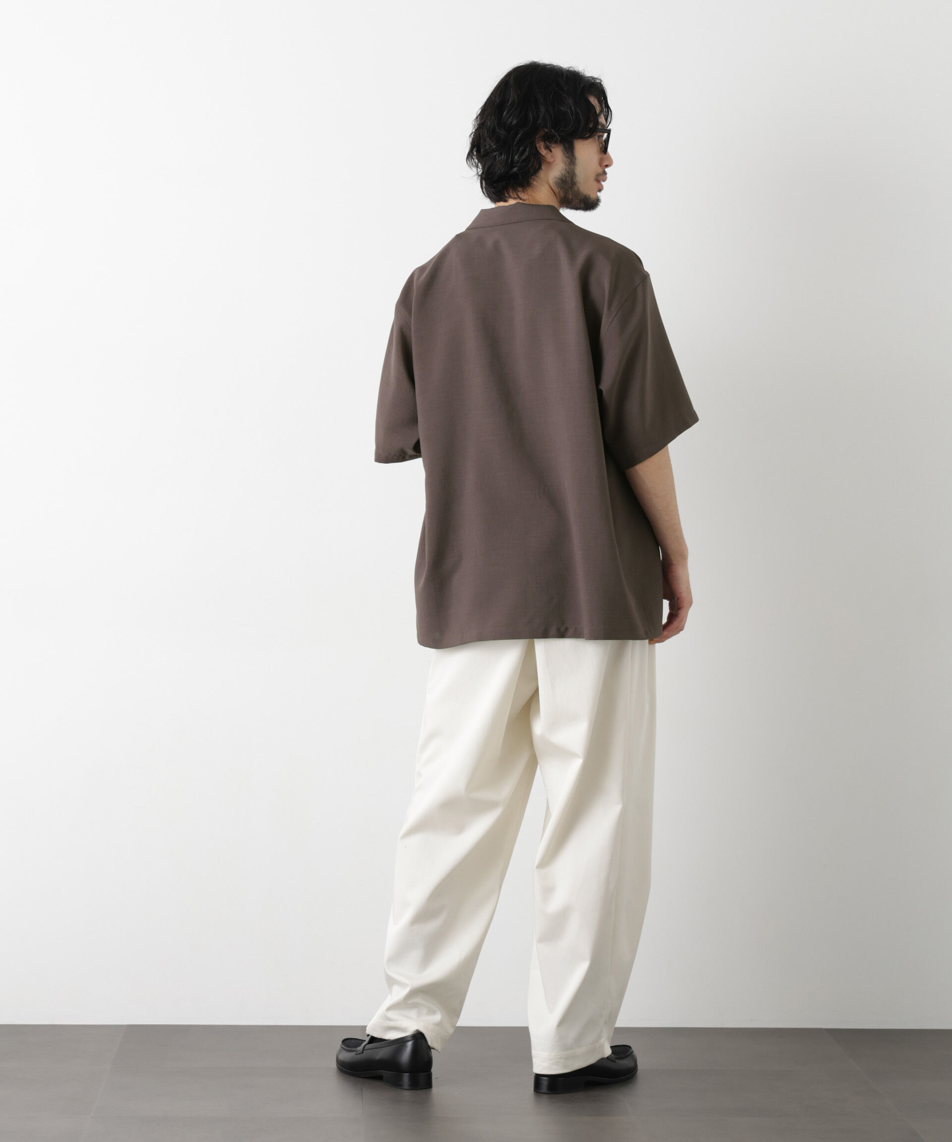 nano･universe「「メランジドライ」イタリアンカラーシャツ(セットアップ可)」|シャツ・ブラウス|