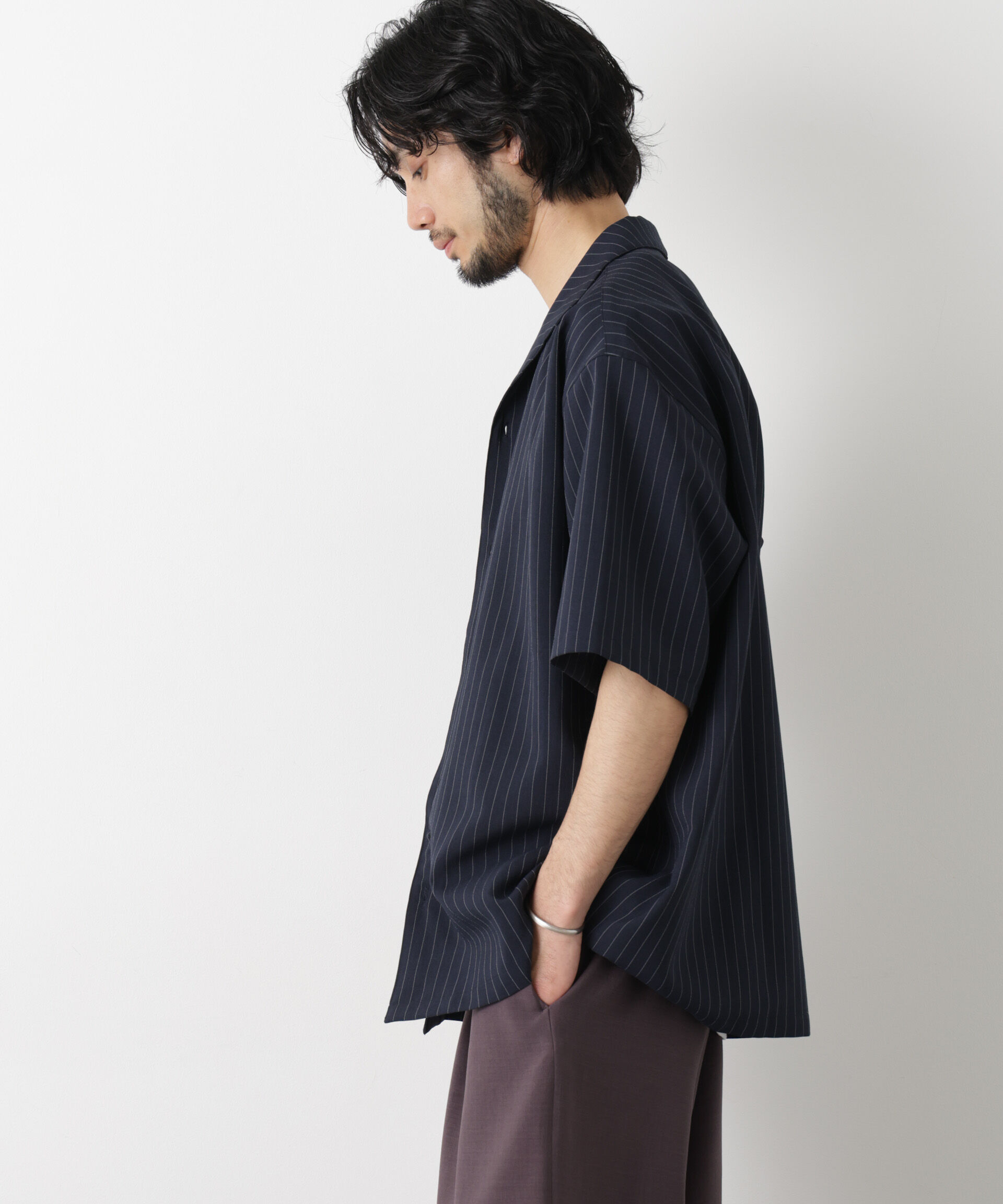 nano･universe「「メランジドライ」イタリアンカラーシャツ(セットアップ可)」|シャツ・ブラウス|