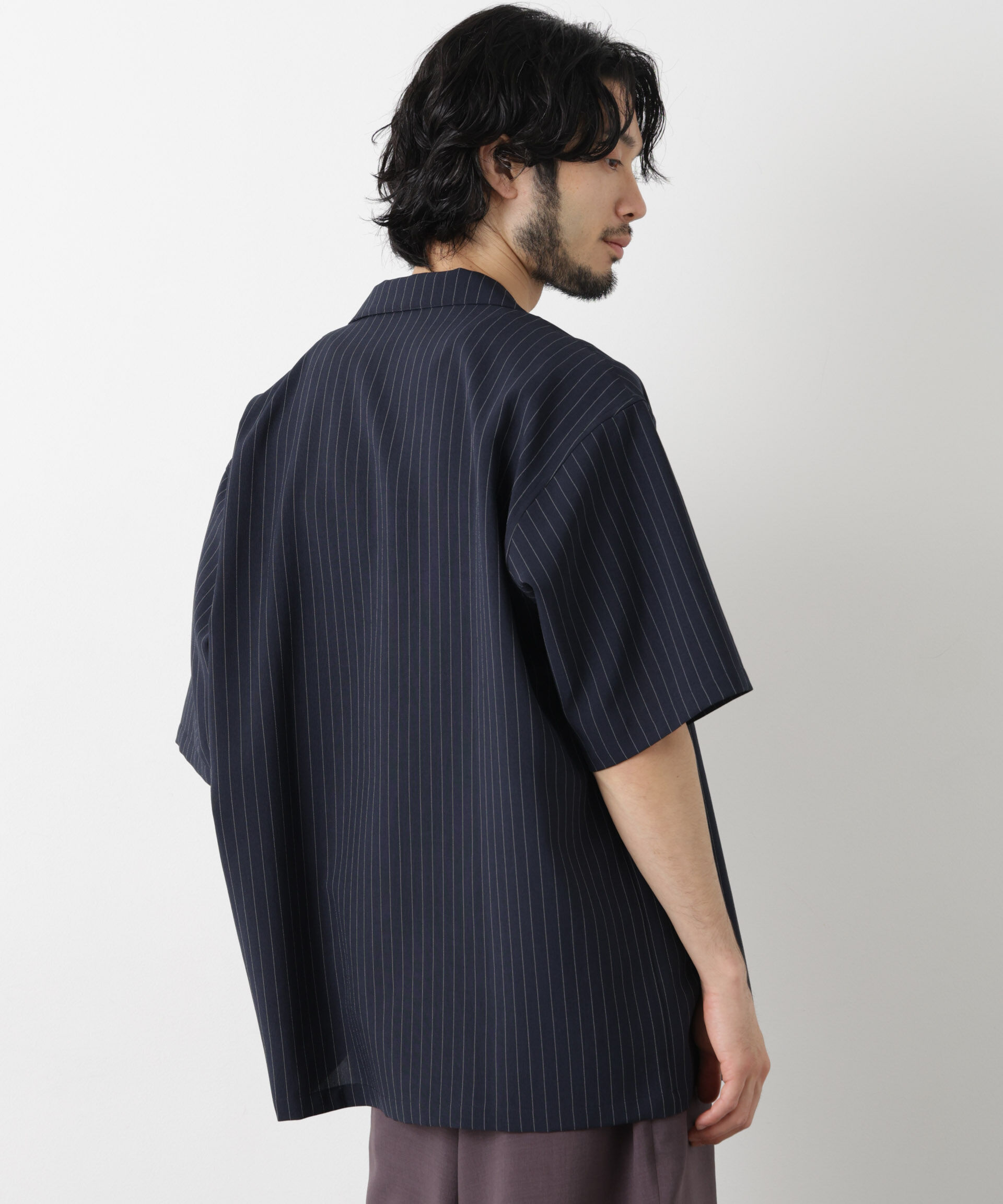 nano･universe「「メランジドライ」イタリアンカラーシャツ(セットアップ可)」|シャツ・ブラウス|