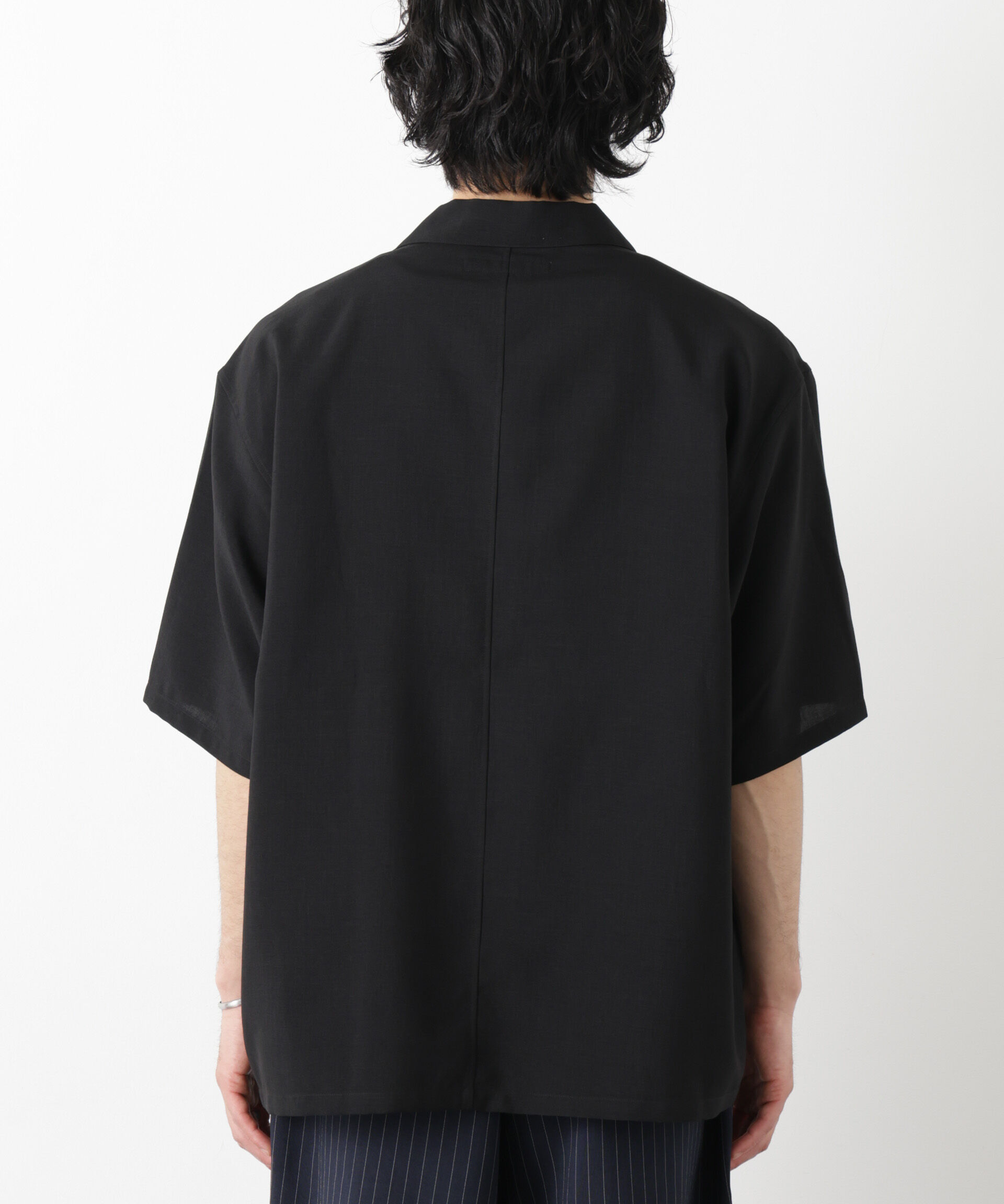 nano･universe「「メランジドライ」バトルドレスオープンカラーシャツ」|シャツ・ブラウス|