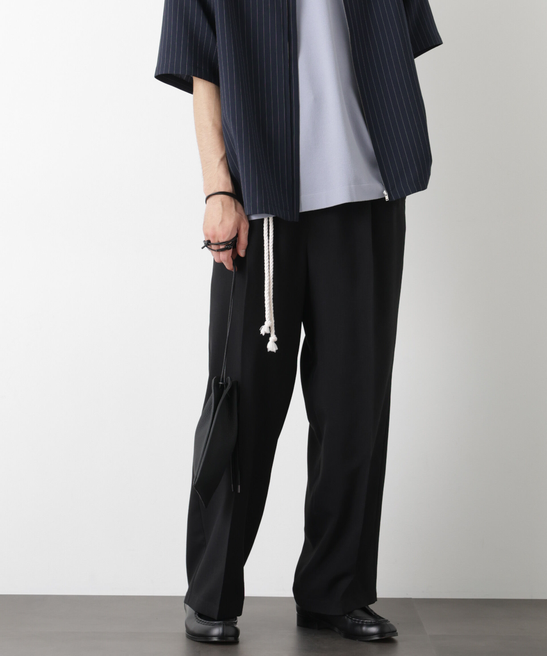 nano･universe「「メランジドライ」ワイドスラックス(セットアップ可)」|チノ|