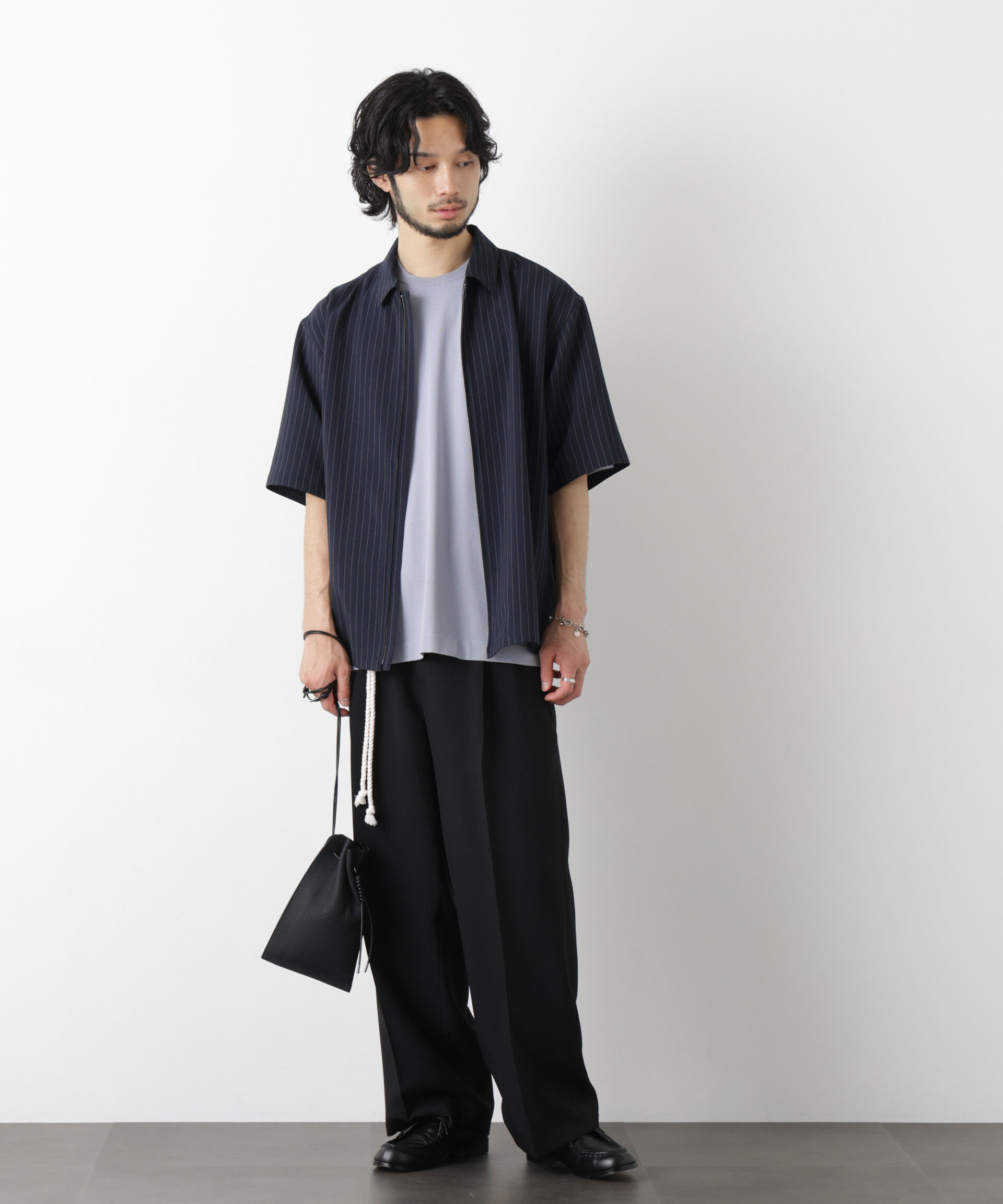 nano･universe「「メランジドライ」ワイドスラックス(セットアップ可)」|チノ|