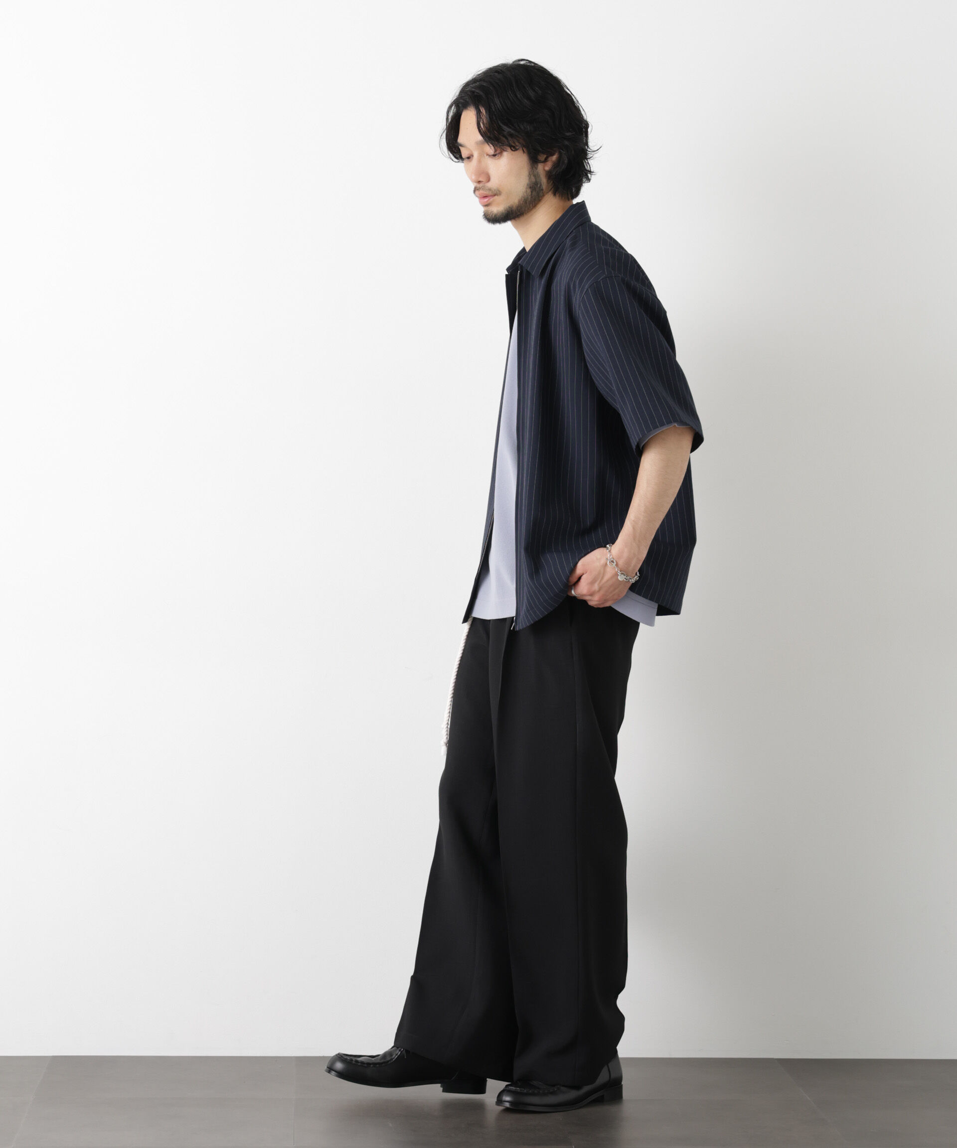 nano･universe「「メランジドライ」ワイドスラックス(セットアップ可)」|チノ|