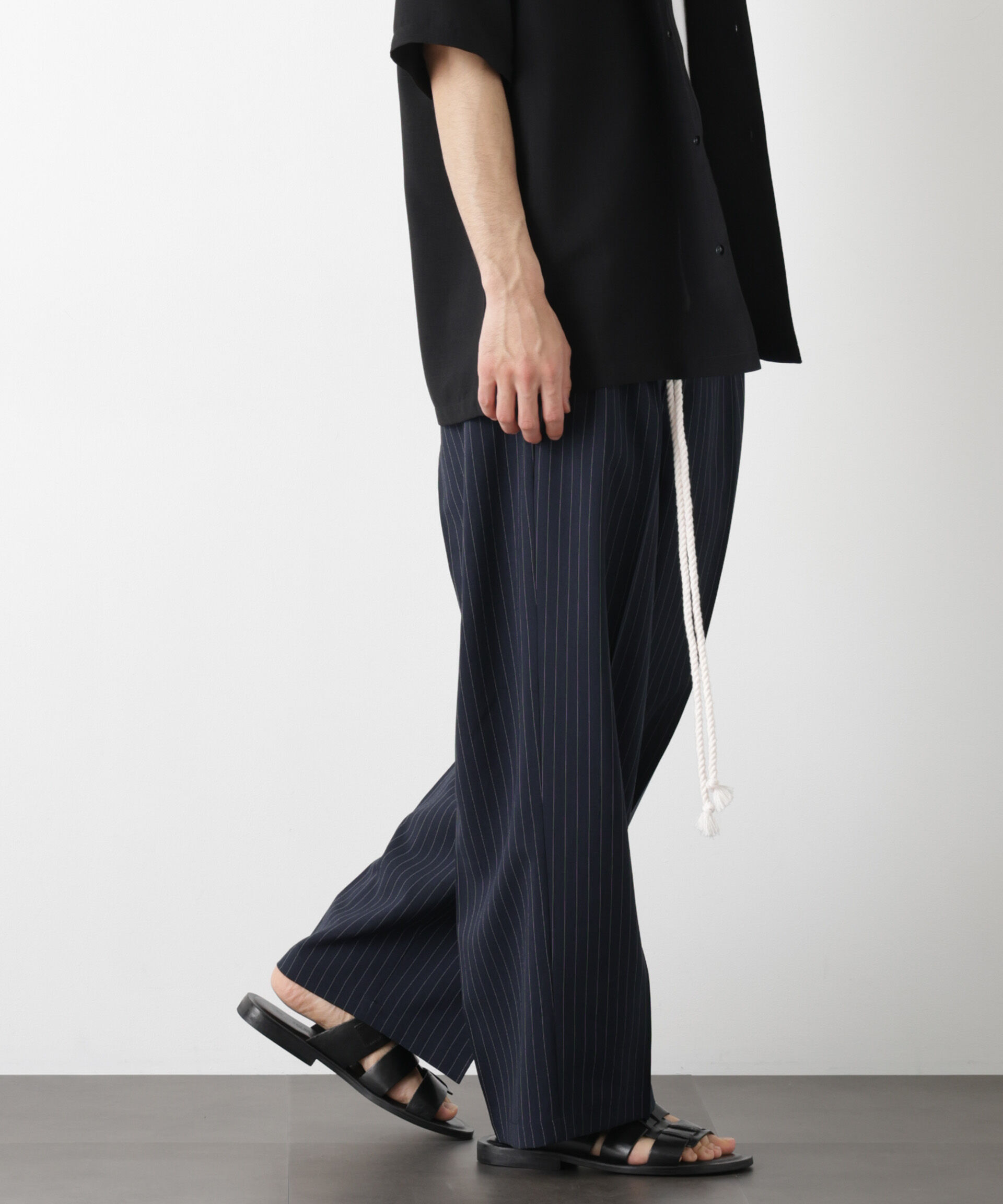 nano･universe「「メランジドライ」ワイドスラックス(セットアップ可)」|チノ|