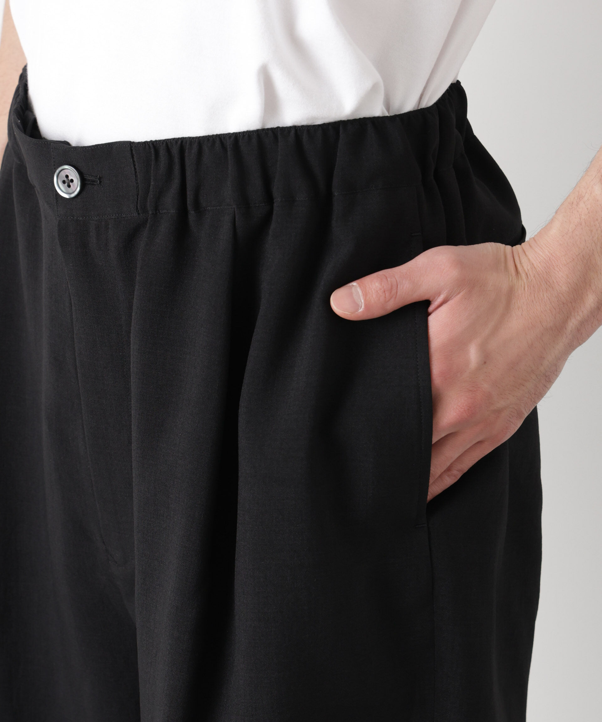 nano･universe「「メランジドライ」バギーイージーハーフショーツ(セットアップ可)」|チノ|