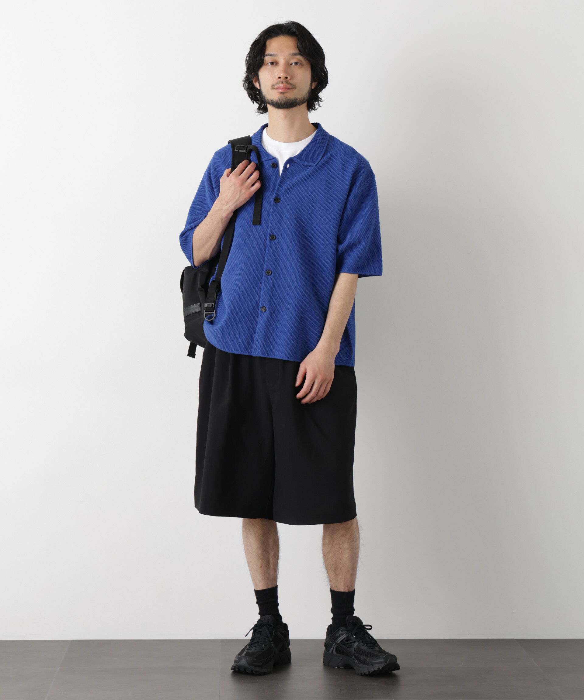 nano･universe「「メランジドライ」バギーイージーハーフショーツ(セットアップ可)」|チノ|