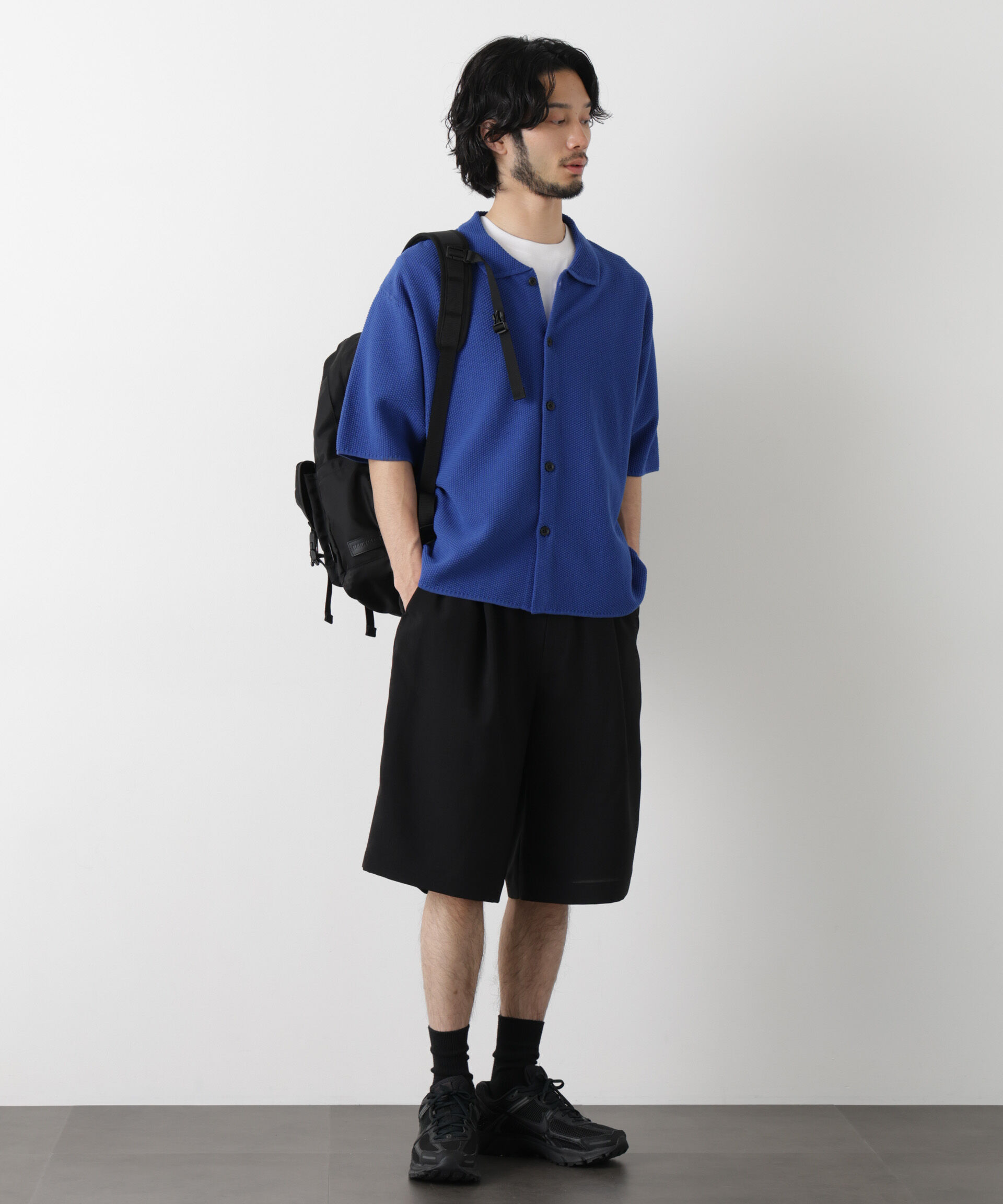 nano･universe「「メランジドライ」バギーイージーハーフショーツ(セットアップ可)」|チノ|