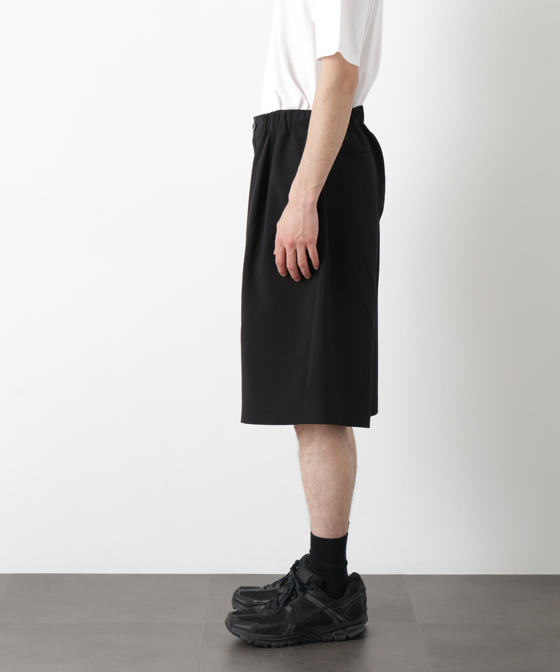 nano･universe「「メランジドライ」バギーイージーハーフショーツ(セットアップ可)」|チノ|