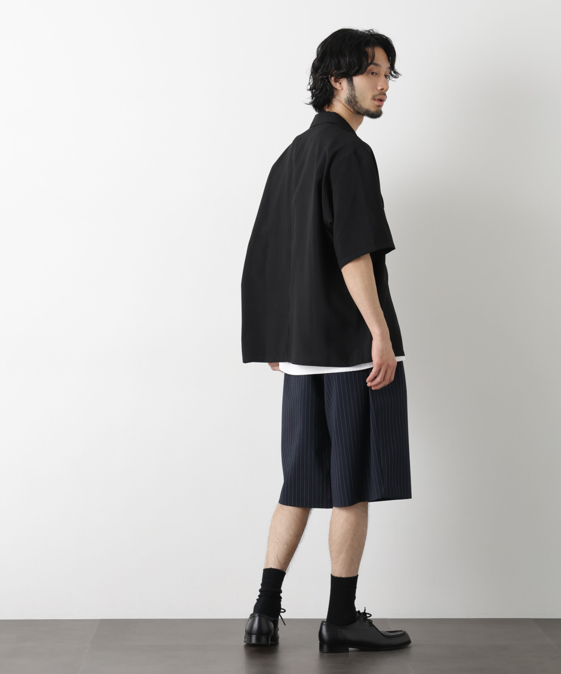 nano･universe「「メランジドライ」バギーイージーハーフショーツ(セットアップ可)」|チノ|