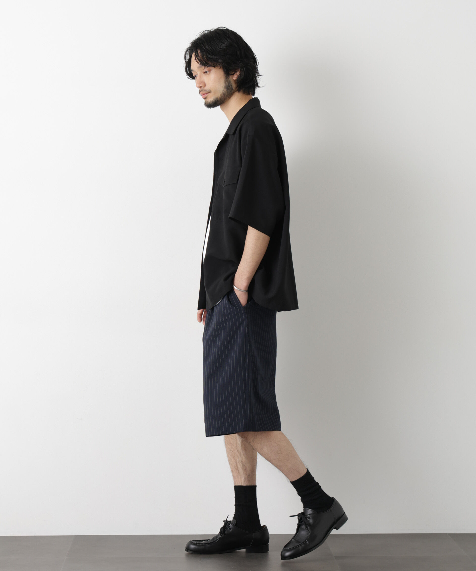 nano･universe「「メランジドライ」バギーイージーハーフショーツ(セットアップ可)」|チノ|