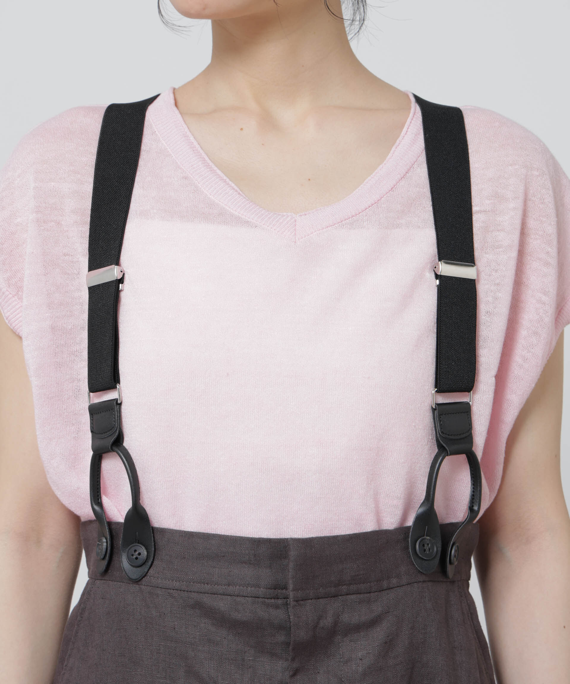 nano･universe「European Flax サスペンダー付きスカート(セットアップ可)」|スカート|