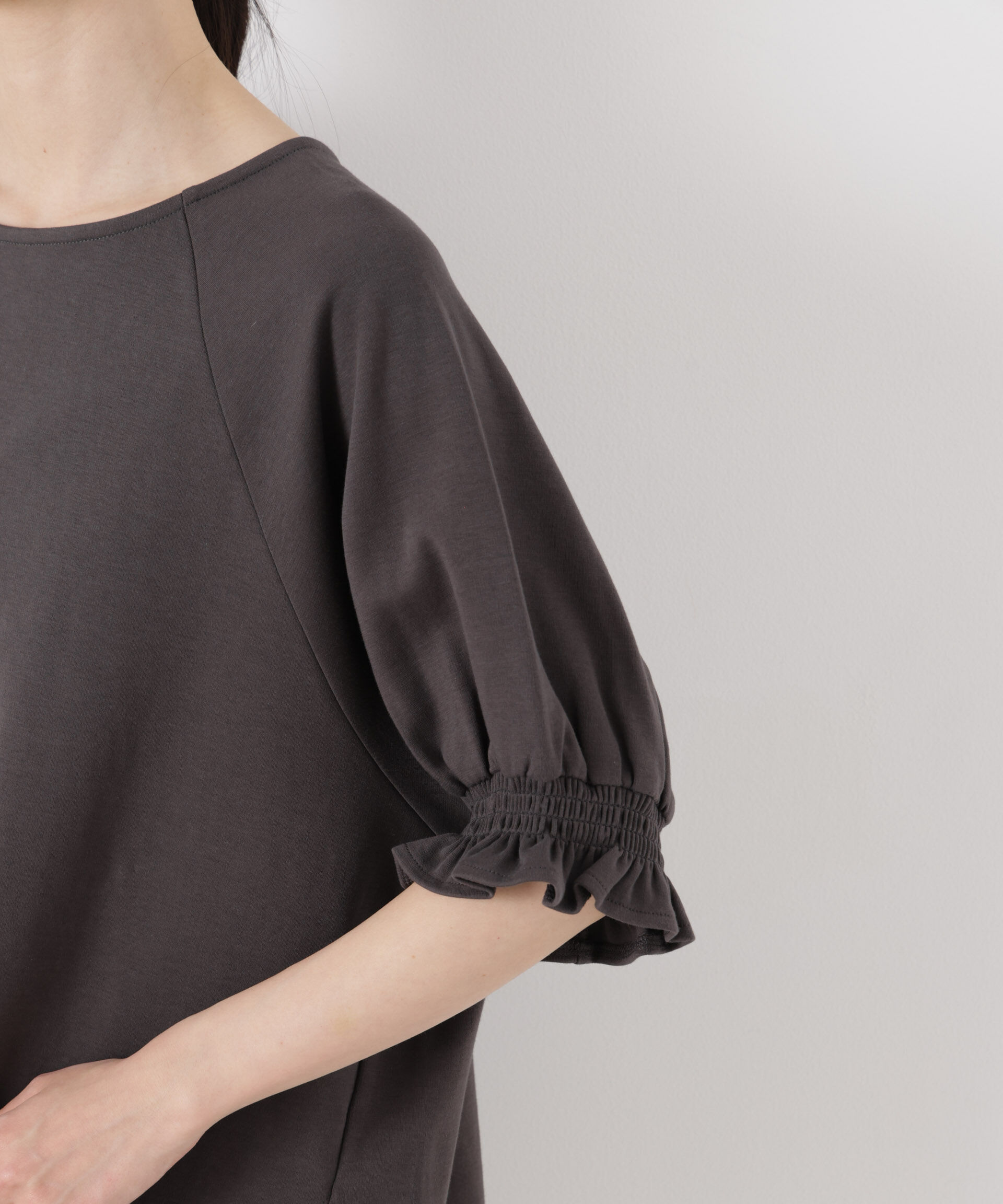 nano･universe「キャンディースリーブポンチカットトップス」|Tシャツ・カットソー|