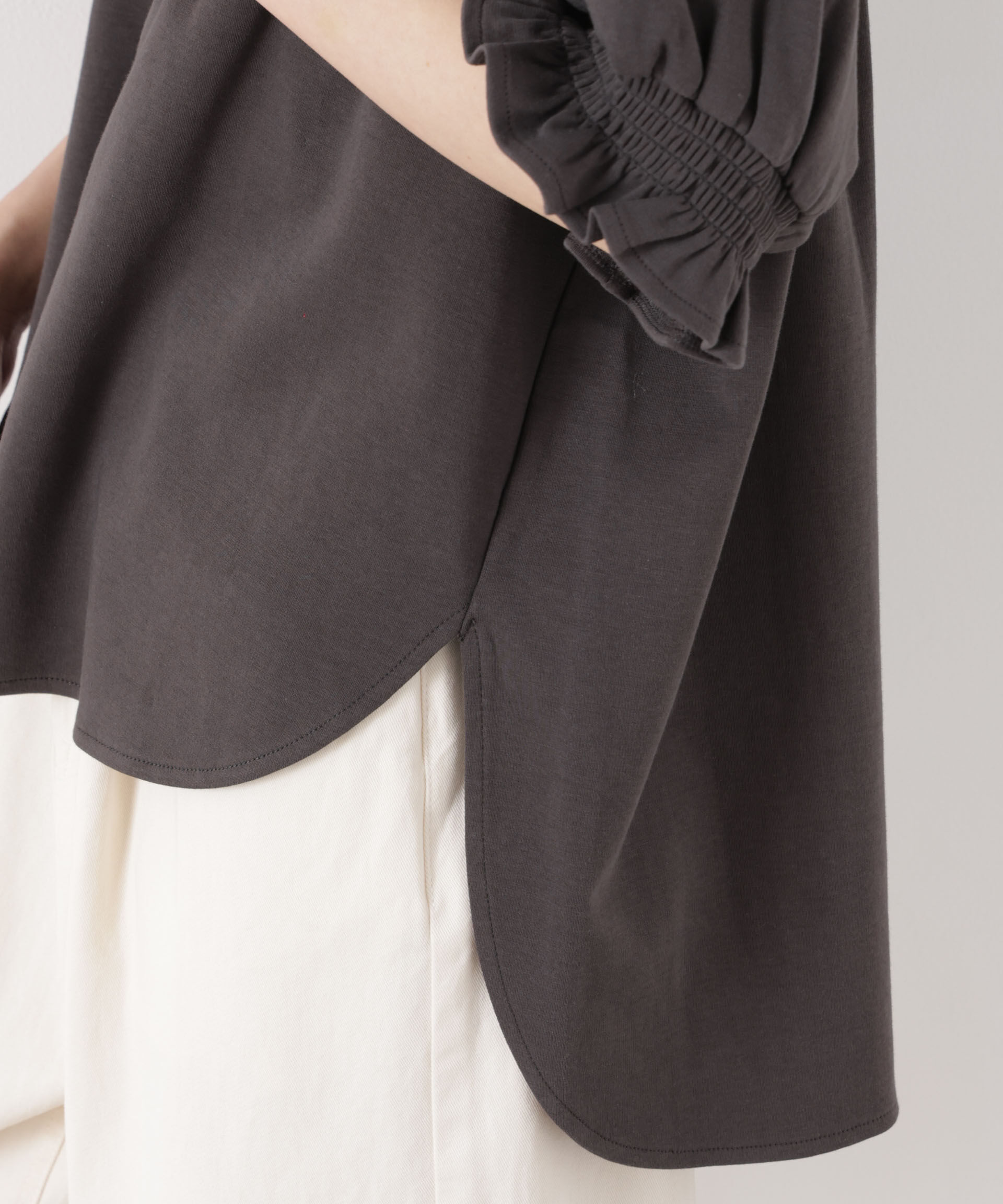 nano･universe「キャンディースリーブポンチカットトップス」|Tシャツ・カットソー|