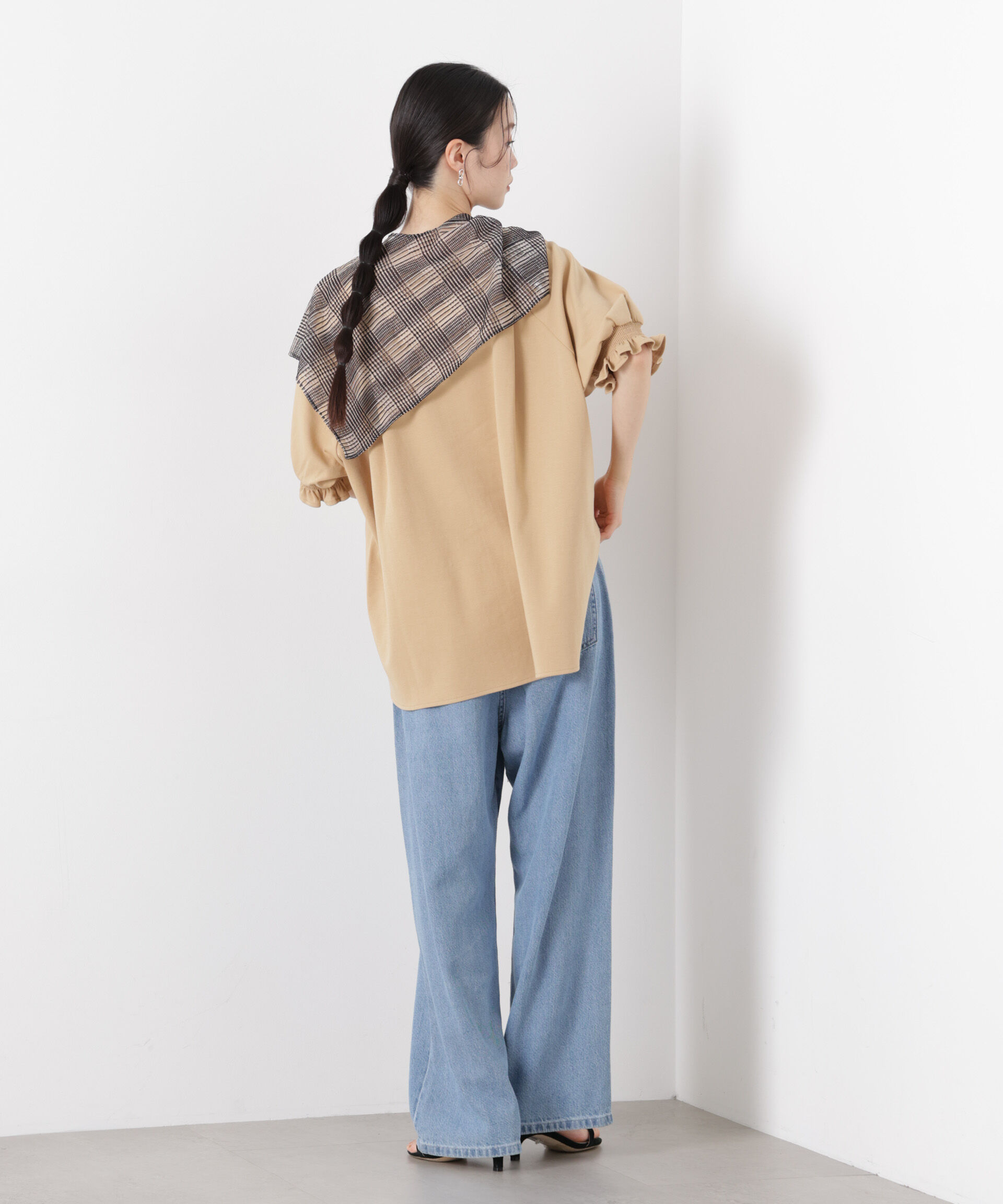 nano･universe「キャンディースリーブポンチカットトップス」|Tシャツ・カットソー|