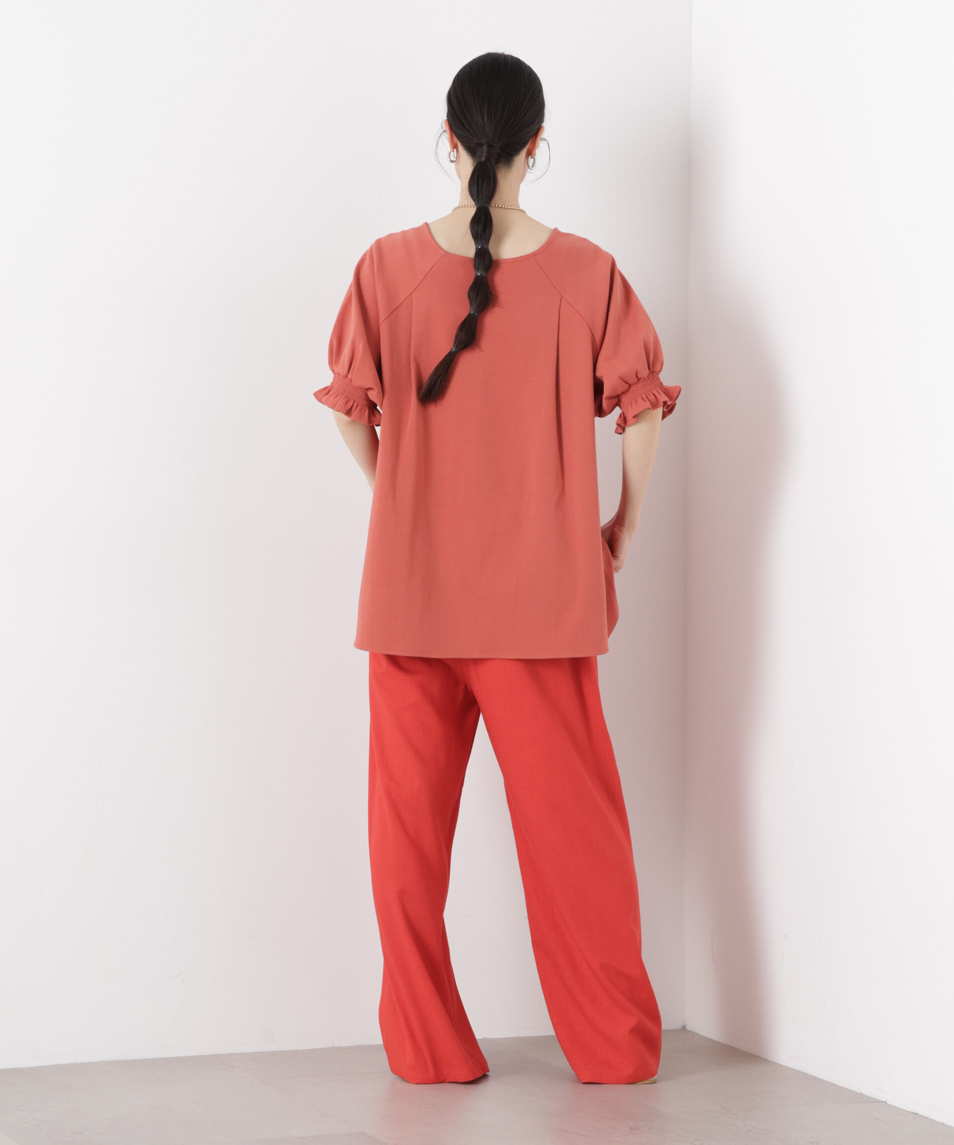 nano･universe「キャンディースリーブポンチカットトップス」|Tシャツ・カットソー|