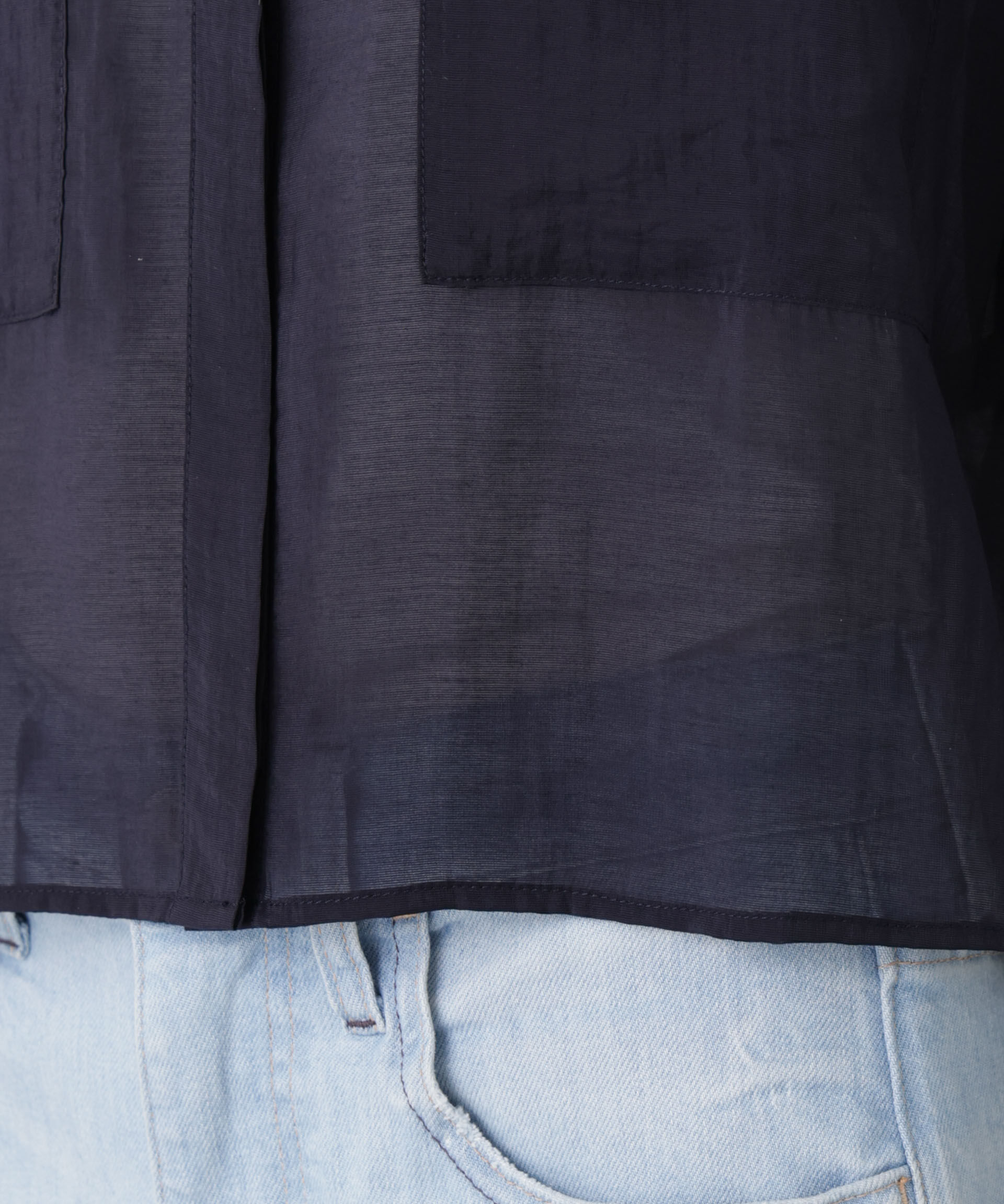 nano･universe「タックスリーブポケットシアーショートシャツ」|シャツ・ブラウス|