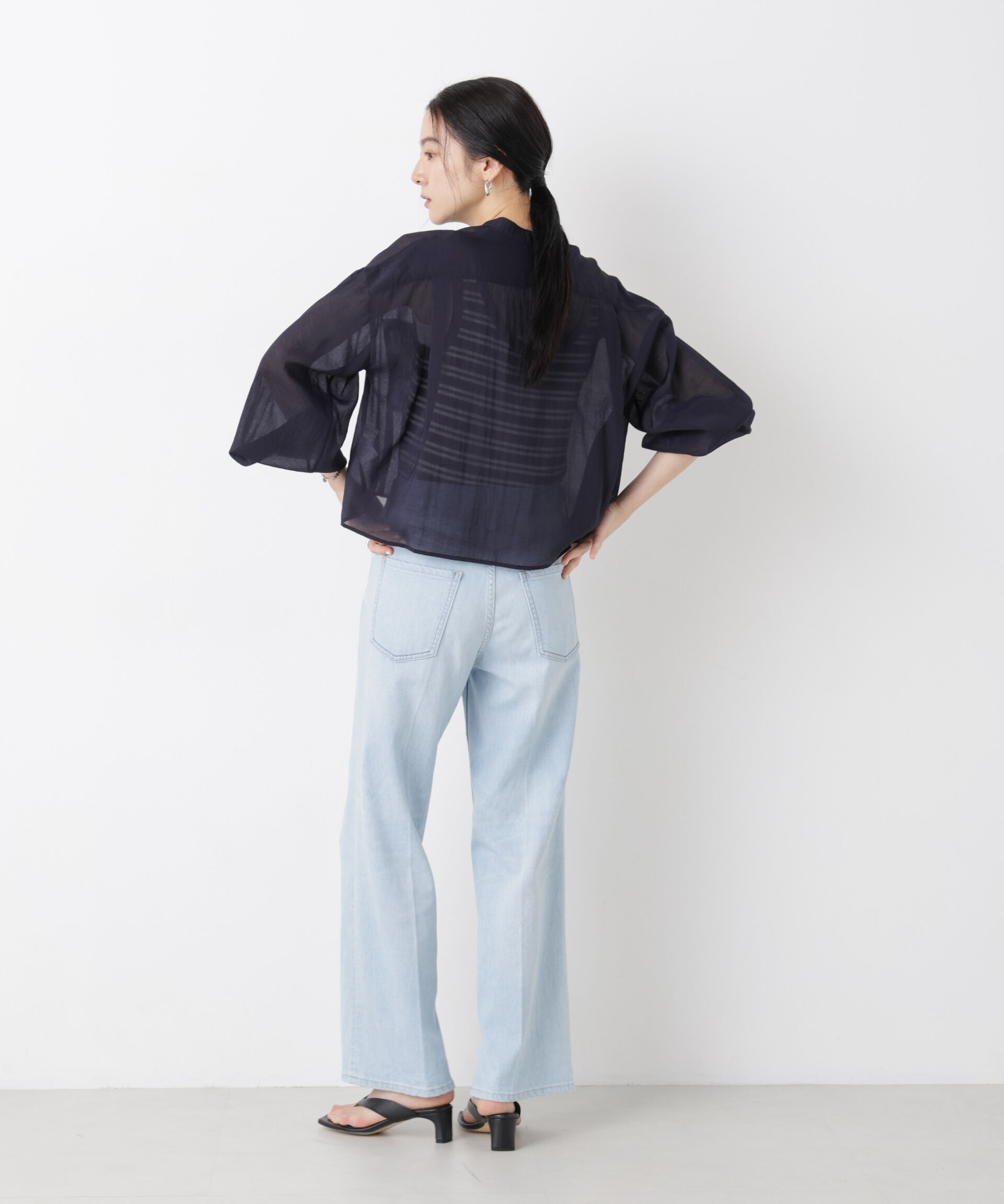 nano･universe「タックスリーブポケットシアーショートシャツ」|シャツ・ブラウス|