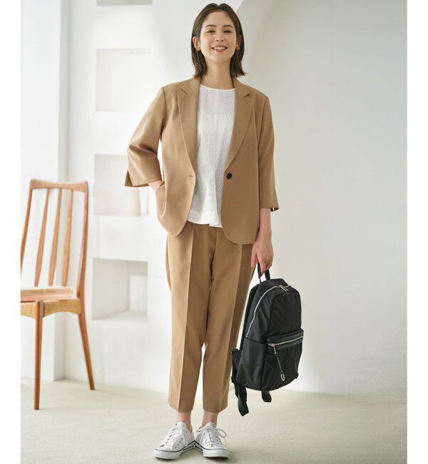 組曲「【美シルエット・ストレッチ・シワになりにくい】オシャクロス テーパードパンツ」|その他|