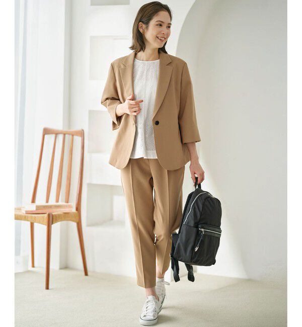 組曲「【美シルエット・ストレッチ・シワになりにくい】オシャクロス テーパードパンツ」|その他|