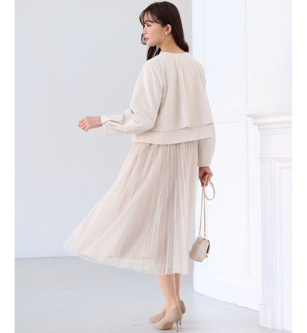 組曲「【WEB限定・KUMIKYOKU NAVY】ジャージーコンビ ギャザーチュール ワンピース」|ワンピース|