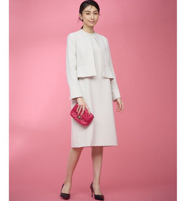 組曲「【WEB限定・KUMIKYOKU NAVY】コンフォータブルドレープ ノーカラージャケット」|ノーカラージャケット|