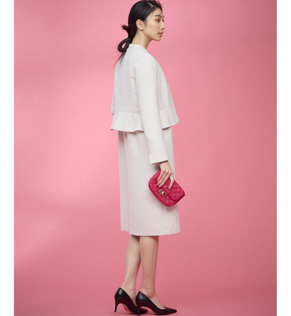 組曲「【WEB限定・KUMIKYOKU NAVY】コンフォータブルドレープ ノーカラージャケット」|ノーカラージャケット|