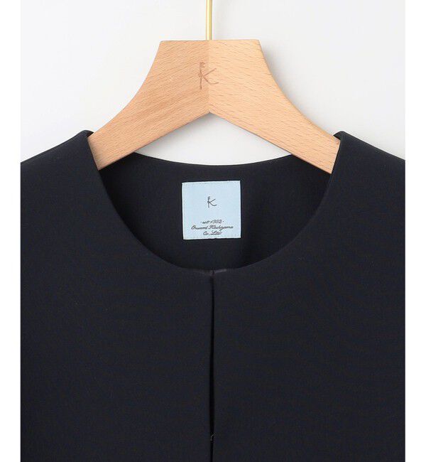 組曲「【WEB限定・KUMIKYOKU NAVY】コンフォータブルドレープ ノーカラージャケット」|ノーカラージャケット|