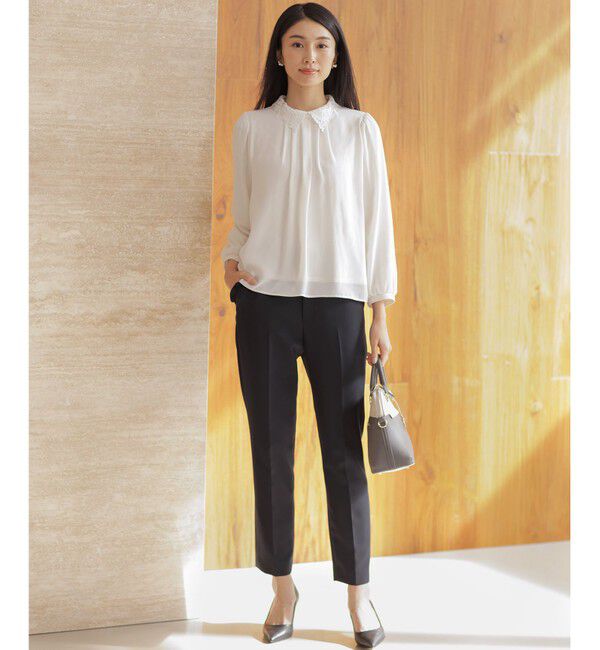 組曲「【WEB限定・2WAY】ジョーゼットシフォンレース襟 ブラウス」|シャツ・ブラウス|