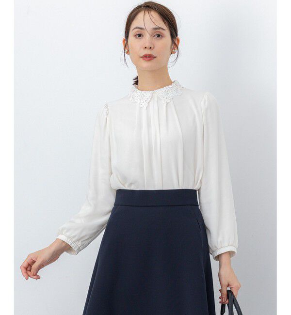 組曲「【WEB限定・2WAY】ジョーゼットシフォンレース襟 ブラウス」|シャツ・ブラウス|