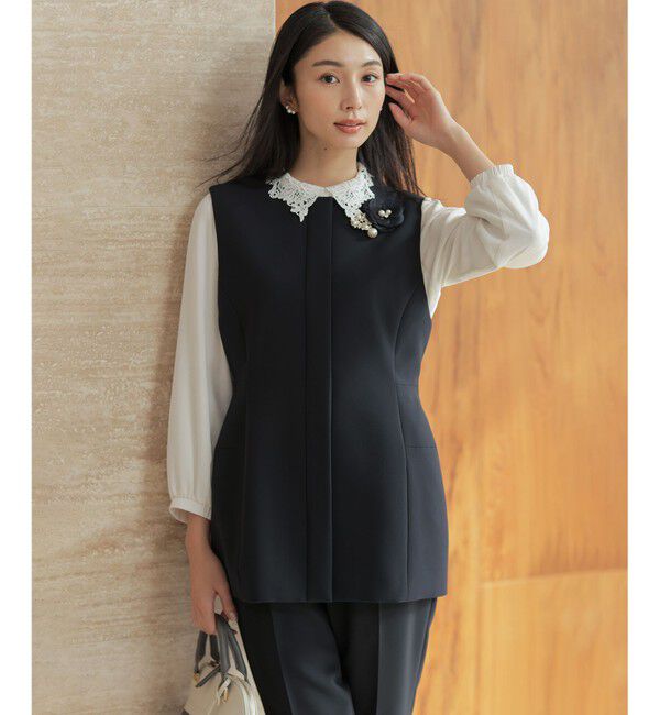 組曲「【WEB限定・2WAY】ジョーゼットシフォンレース襟 ブラウス」|シャツ・ブラウス|