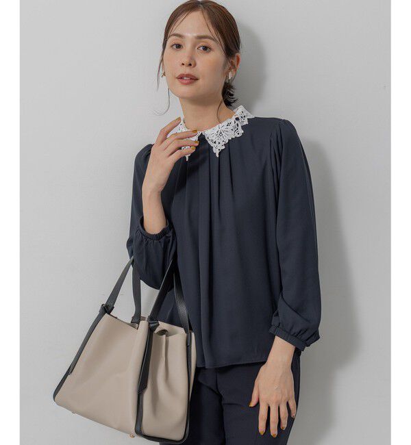 組曲「【WEB限定・2WAY】ジョーゼットシフォンレース襟 ブラウス」|シャツ・ブラウス|