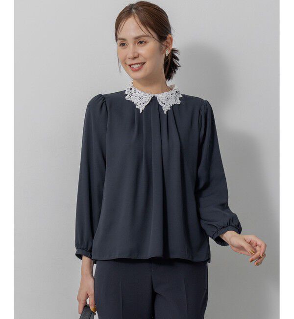 組曲「【WEB限定・2WAY】ジョーゼットシフォンレース襟 ブラウス」|シャツ・ブラウス|
