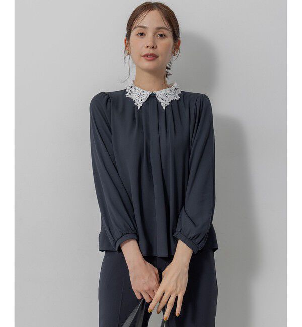 組曲「【WEB限定・2WAY】ジョーゼットシフォンレース襟 ブラウス」|シャツ・ブラウス|