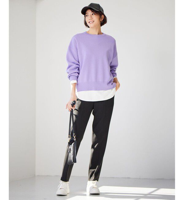 自由区「【撥水加工・洗える】TRギャバ裏起毛テーパード パンツ」|その他|